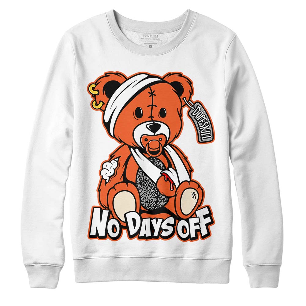 Jordan 3 Georgia Peach DopeSkill Sweatshirt Hurt Bear Graphic Streetwear - WHite