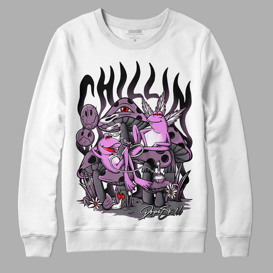 Jordan 2 “Mauve/Off-Noir” DopeSkill Sweatshirt Chillin Graphic Streetwear - White 