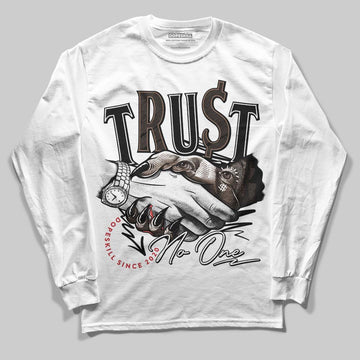 Jordan 9 'Olive' DopeSkill Long Sleeve T-Shirt Trust No One Graphic Streetwear - White