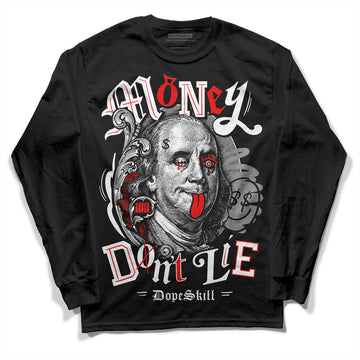 Dunk Low Panda White Black DopeSkill Long Sleeve T-Shirt Money Don't Lie Graphic Streetwear - black