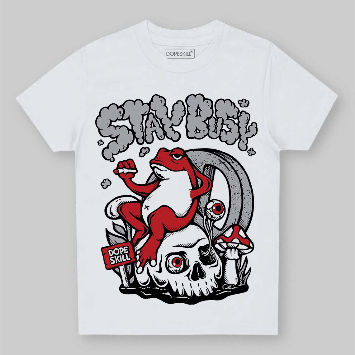 Jordan 4 OG “White Cement” DopeSkill Toddler Kids T-shirt Stay Busy Graphic Streetwear - White