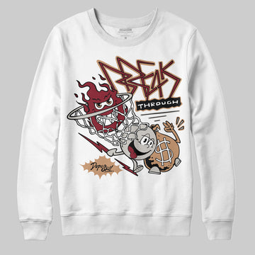 Adidas SAMBA OG ‘Collegiate Burgundy’ DopeSkill Sweatshirt Break Through Graphic Streetwear - White