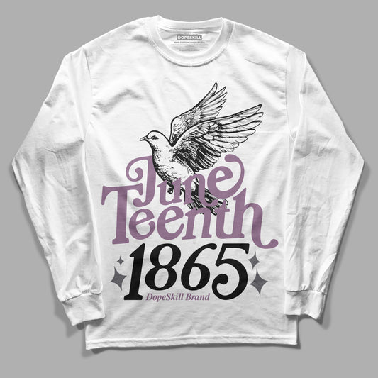  Jordan 2 “Mauve/Off-Noir” DopeSkill Long Sleeve T-Shirt Juneteenth 1865 Graphic Streetwear - White 