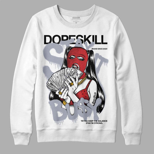 Jordan 4 “Bred Reimagined” DopeSkill Sweatshirt Stay It Busy Graphic Streetwear - White