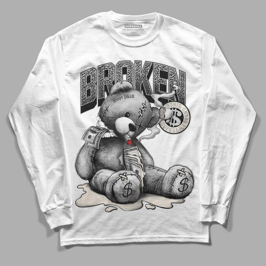 Jordan 3 “Off Noir” DopeSkill Long Sleeve T-Shirt Sick Bear Graphic Streetwear - WHite