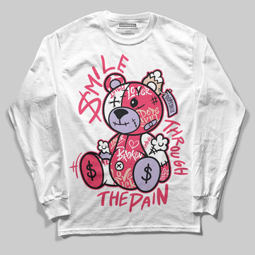 Jordan 5 Low “Peanut Butter Jelly” DopeSkill Long Sleeve T-Shirt Smile Through The Pain Graphic Streetwear - White
