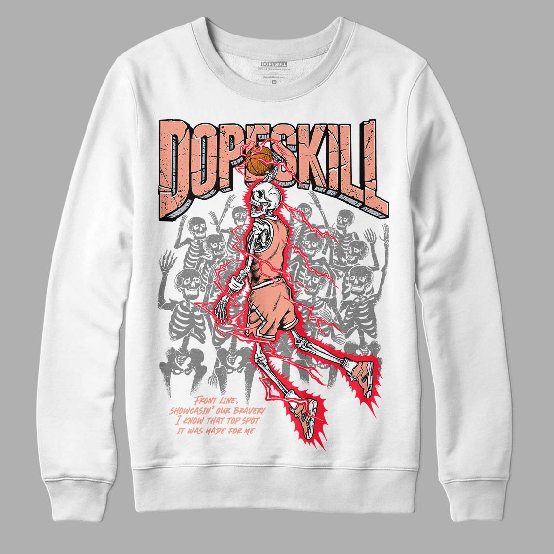 DJ Khaled x Jordan 5 Retro ‘Crimson Bliss’ DopeSkill Sweatshirt Thunder Dunk Graphic Streetwear - White