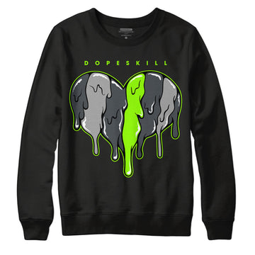 AJ 5 Green Bean DopeSkill Sweatshirt Slime Drip Heart Graphic