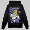 Jordan 4 Retro Lakers DopeSkill Hoodie Sweatshirt Stay It Busy Graphic Streetwear - Black