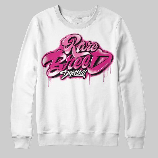 Rick Owens Pink Leather Low Sneakers DopeSkill Sweatshirt Rare Breed Type Graphic Streetwear - White