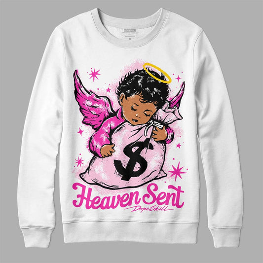 Dunk Low Triple Pink DopeSkill Sweatshirt Heaven Sent Graphic Streetwear - White