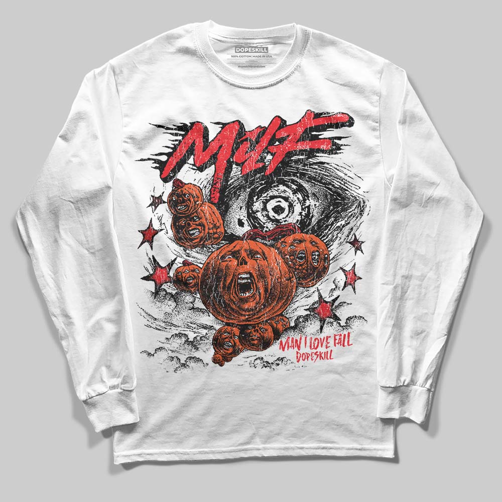 Red Sneakers DopeSkill Long Sleeve T-Shirt MILF Graphic Streetwear - White