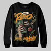 Olive Sneakers DopeSkill Sweatshirt Rolling in Money Graphic Streetwear - Black