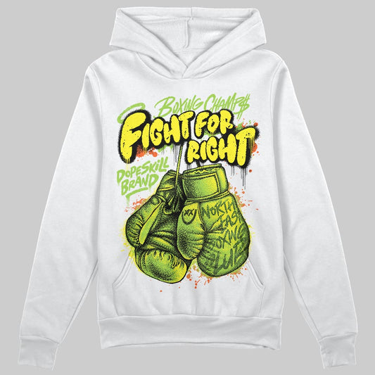 Neon Green Sneakers DopeSkill Hoodie Sweatshirt Fight For Right Graphic Streetwear - White