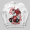 Jordan 1 Retro High OG Black Toe Reimagined DopeSkill Long Sleeve T-Shirt Smile Through The Pain Graphic Streetwear - White