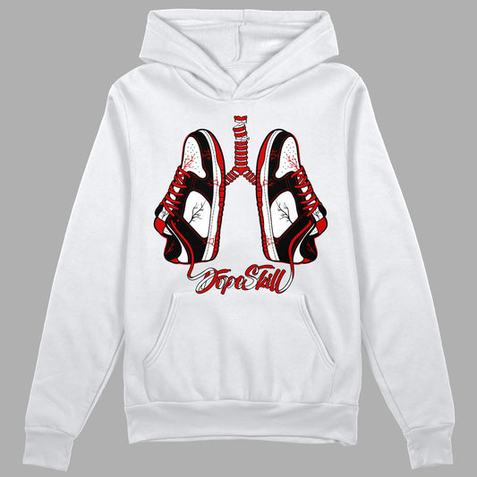 Jordan 1 Retro Low "Black Toe" DopeSkill Hoodie Sweatshirt Breathe Graphic Streetwear - White