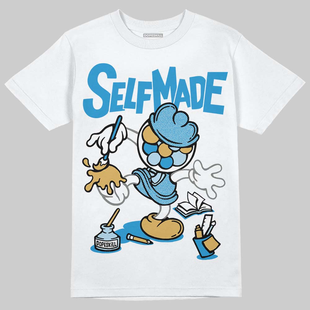 Jordan 4 Denim “Worn Blue” DopeSkill T-Shirt Self Made Graphic Streetwear - White 