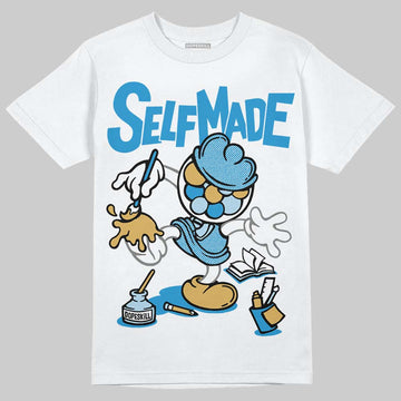 Jordan 4 Denim “Worn Blue” DopeSkill T-Shirt Self Made Graphic Streetwear - White 
