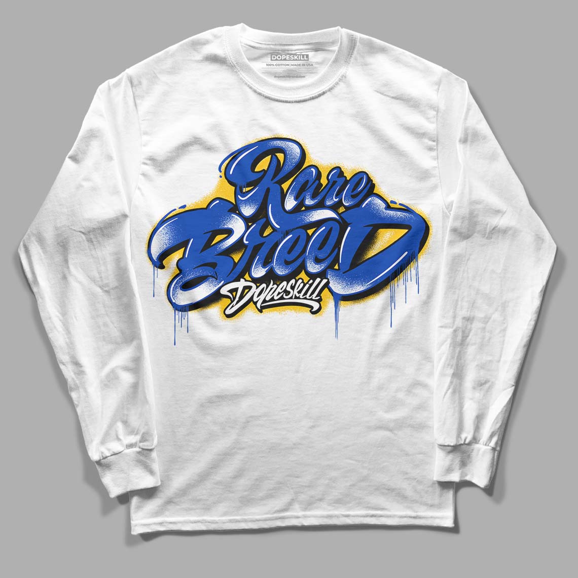 Jordan 14 “Laney” DopeSkill Long Sleeve T-Shirt Rare Breed Type Graphic Streetwear - White