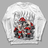 Jordan 2 Retro "Black Cement" DopeSkill Long Sleeve T-Shirt Chillin Graphic Streetwear - White 