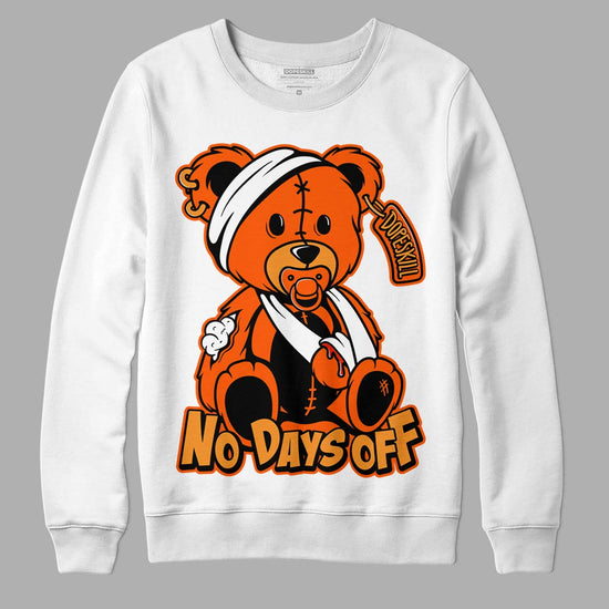 Jordan 12 Retro Brilliant Orange DopeSkill Sweatshirt Hurt Bear Graphic Streetwear - White