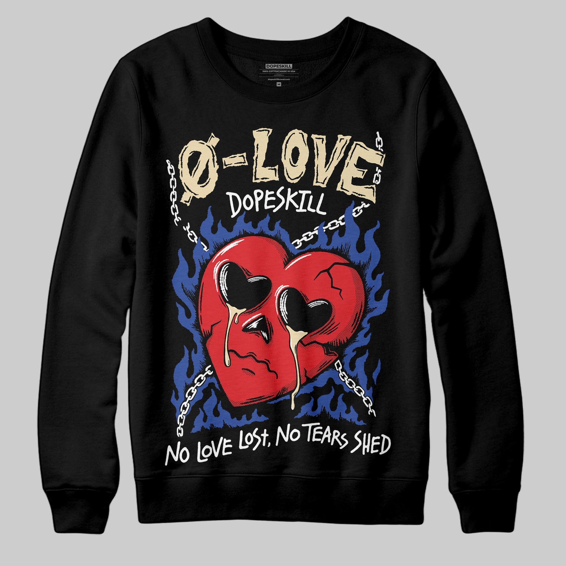 Jordan 3 “Seoul 2.0” DopeSkill Sweatshirt Crying Heart Graphic Streetwear - Black