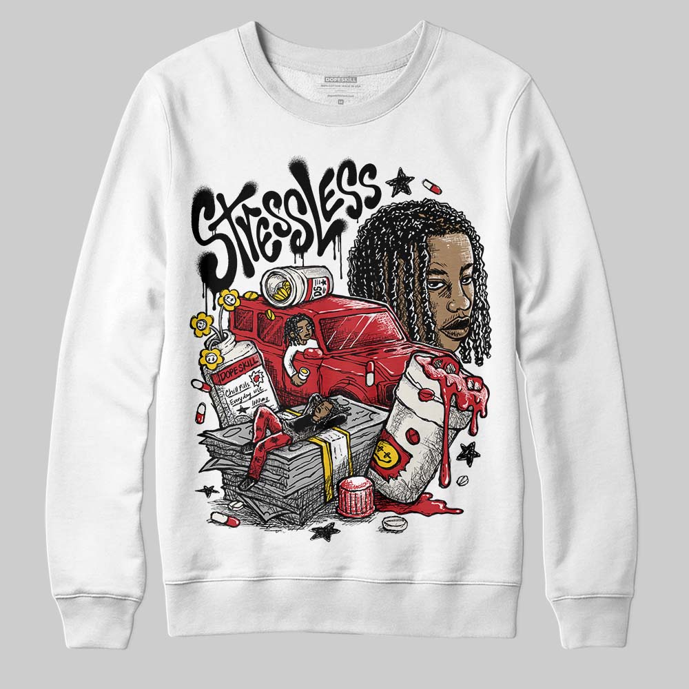 Jordan 4 “Flight Club” DopeSkill Sweatshirt Stressless Graphic Streetwear - White