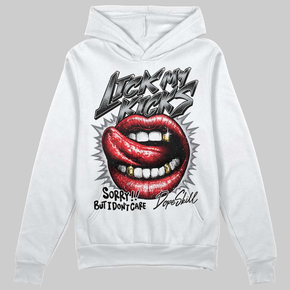 Jordan 4 “Fear” DopeSkill Hoodie Sweatshirt Lick My Kicks Graphic Streetwear - White