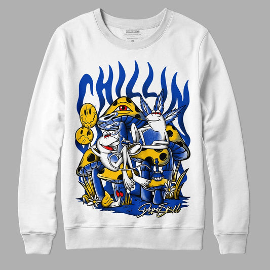 Jordan 14 “Laney” DopeSkill Sweatshirt Chillin Graphic Streetwear - White