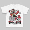 Jordan 4 “Flight Club” DopeSkill Toddler Kids T-shirt Born To Be Rich Graphic Streetwear - White 