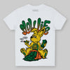 Green Sneakers DopeSkill Toddler Kids T-shirt Slow Life Graphic Streetwear - White 