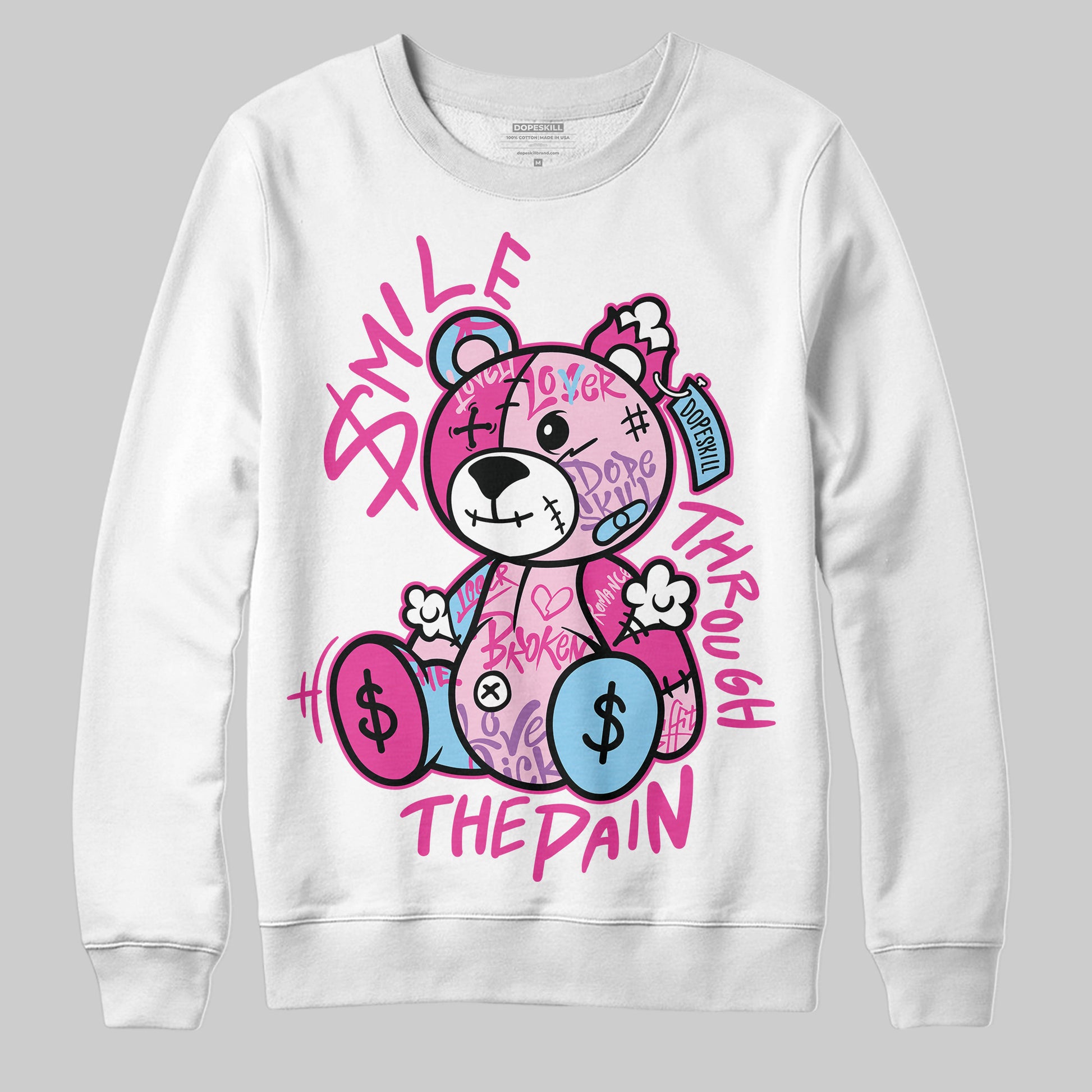 Jordan 6 “Doernbecher” DopeSkill Sweatshirt Smile Through The Pain Graphic Streetwear - White
