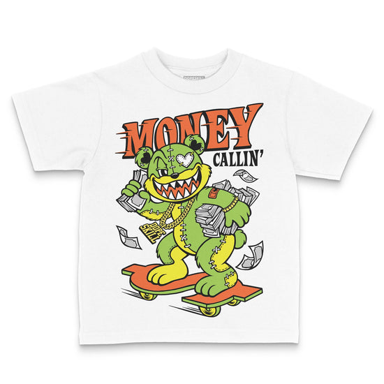Neon Green Sneakers DopeSkill Toddler Kids T-shirt Money Callin' Graphic Streetwear - White 