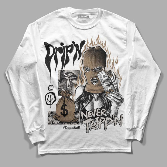 Jordan 5 SE “Sail” DopeSkill Long Sleeve T-Shirt Drip'n Never Tripp'n Graphic Streetwear - White