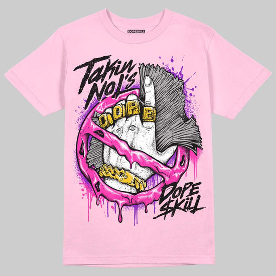 Pink Sneakers DopeSkill Pink T-shirt Takin No L's Graphic Streetwear