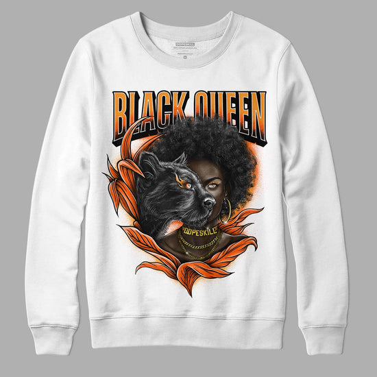 Jordan 12 Retro Brilliant Orange DopeSkill Sweatshirt New Black Queen Graphic Streetwear - White