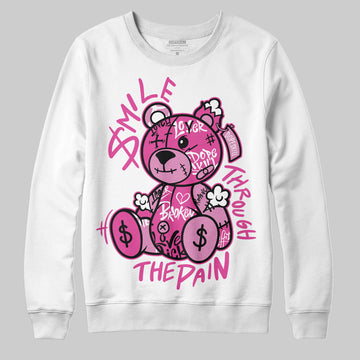 Dunk Low GS “Active Fuchsia” DopeSkill Sweatshirt Smile Through The Pain Graphic Streetwear - White
