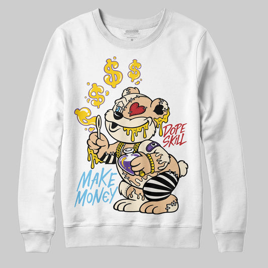 Jordan 17 Retro Low SP Infinite Archives DopeSkill Sweatshirt Make Money Graphic Streetwear - White