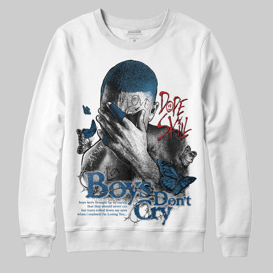Jordan 12 Retro French Blue (2025) DopeSkill Sweatshirt Boys Don't Cry Graphic Streetwear