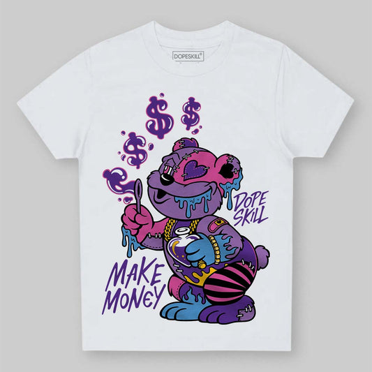 PURPLE Sneakers DopeSkill Toddler Kids T-shirt Make Money Graphic Streetwear - White