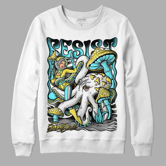 Jordan 5 Aqua DopeSkill Sweatshirt Resist Graphic Streetwear - White