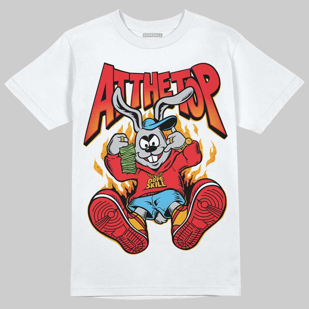 Red Sneakers DopeSkill T-Shirt At The Top Graphic Streetwear - White