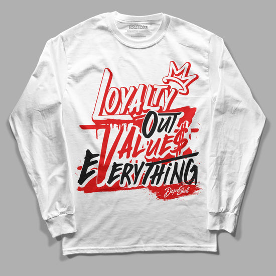 Jordan 4 Retro Red Cement DopeSkill Long Sleeve T-Shirt LOVE Graphic Streetwear - White