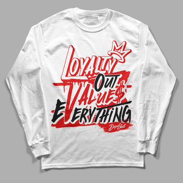 Jordan 4 Retro Red Cement DopeSkill Long Sleeve T-Shirt LOVE Graphic Streetwear - White