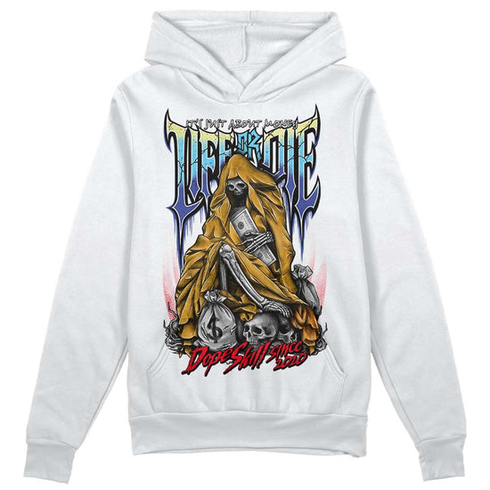 Jordan 1 Mid GS 'Six Championships DopeSkill Hoodie Sweatshirt Life or Die Graphic Streetwear - White