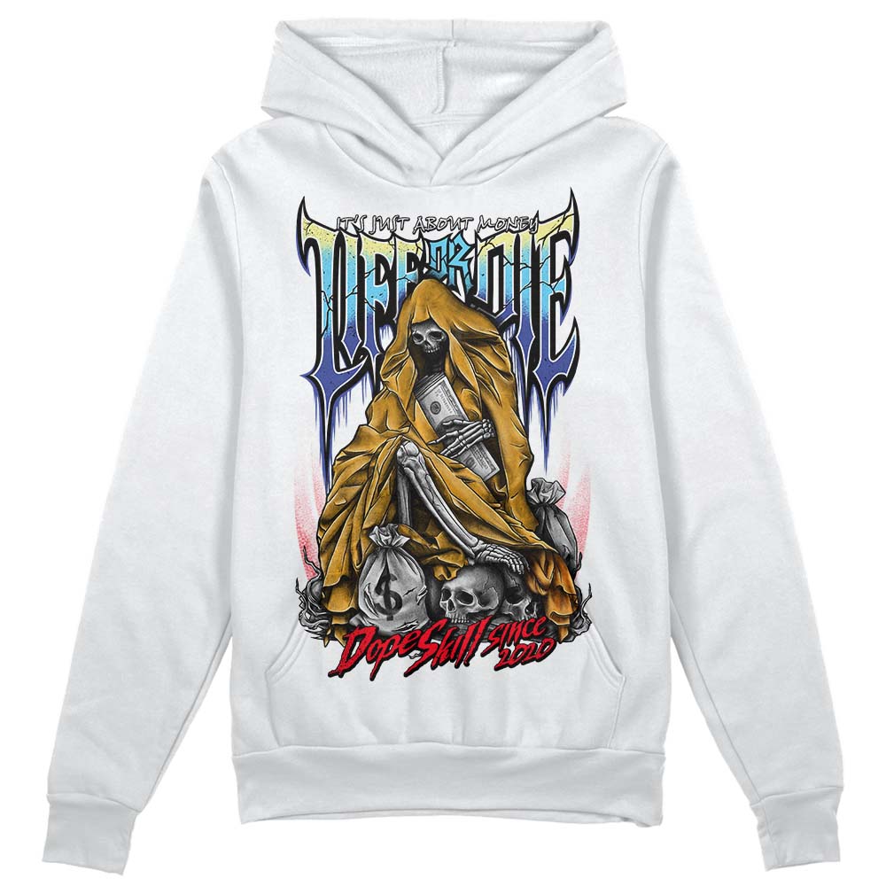 Jordan 1 Mid GS 'Six Championships DopeSkill Hoodie Sweatshirt Life or Die Graphic Streetwear - White