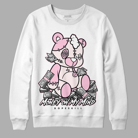 Dunk Low LX Pink Foam DopeSkill Sweatshirt MOMM Bear Graphic Streetwear - White