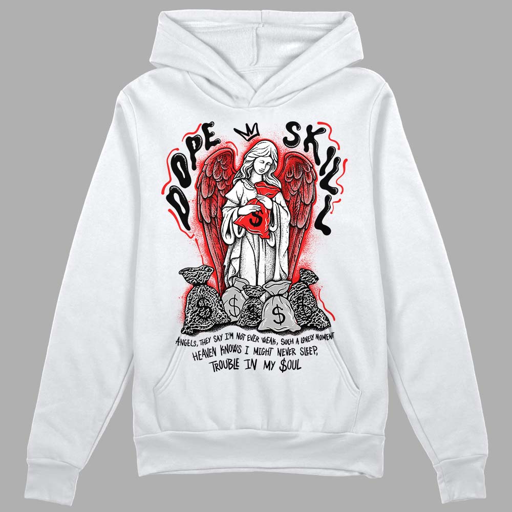 Jordan Spizike Low Bred DopeSkill Hoodie Sweatshirt Angels Graphic Streetwear - White 