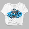 Jordan 1 High Retro OG “University Blue” DopeSkill Women's Crop Top Rare Breed Type Graphic Streetwear - White