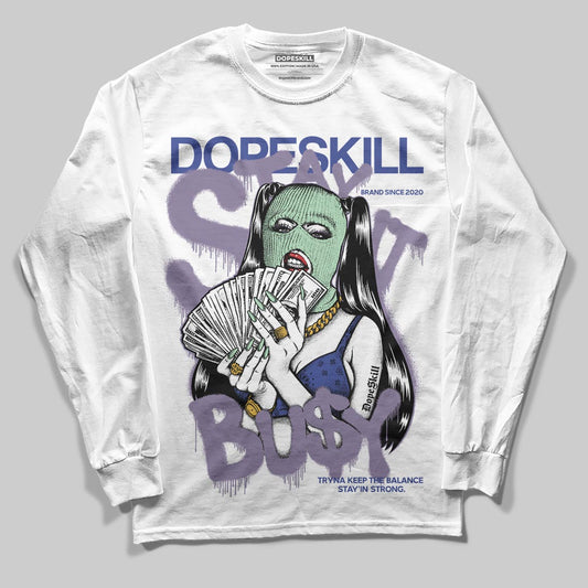 Jordan 1 Retro Low OG Zion Williamson Voodoo Alternate DopeSkill Long Sleeve T-Shirt Stay It Busy Graphic Streetwear - WHite